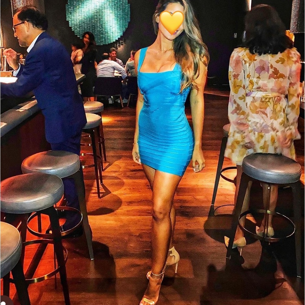 - Herve Leger Blue dress